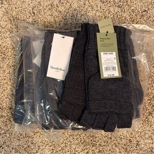 3 Pack - Target Men’s Dark Charcoal Convertible Knit Gloves - One Size